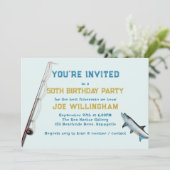 タルポン魚釣り誕生日成人男性パーティー 招待状 (スタンド正面)