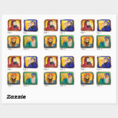 タルムッド勉強援助:4つの賢人 スクエアシール (シート)