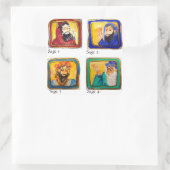 タルムッド勉強援助:4つの賢人 スクエアシール (バッグ)