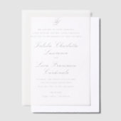 タルラエレガントな結婚式 ベラム紙招待状 (オフセット)