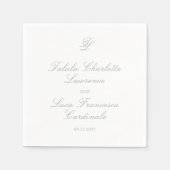 タルラセージ緑エレガントな結婚式 スタンダードカクテルナプキン (正面)