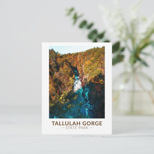 タルーラゴルジ州パークジョージア水彩画 ポストカード (スタンド正面)