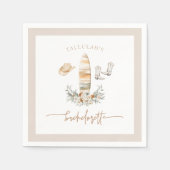 タルーラボヘミアンコースタル女性のカーボーイバチェロレッテ スタンダードカクテルナプキン (正面)