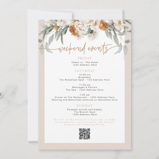 タルーラボ自然ーホコースト女性のカーボーイバチェロレッテ 招待状 (裏面)