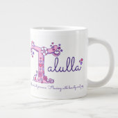 タルーラ名前をカスタムする(ピンクを意味) ジャンボコーヒーマグカップ (右)