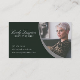 タレモダンント企業のマネージャDark Green 名刺