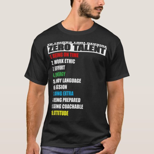 タレントアティトゥを必要としない10前向き項目 Tシャツ (正面)