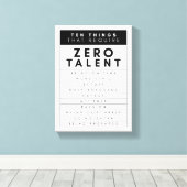 タレントウォールアートを必要としない10の事柄 キャンバスプリント (インサイチュ (ウッドフロア))