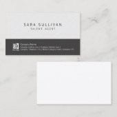 タレントエージェントエンターテイメントシンプル白黒 名刺 (正面/裏面)