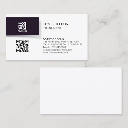 タレントエージェントエンターテイメント 名刺 (正面/裏面)