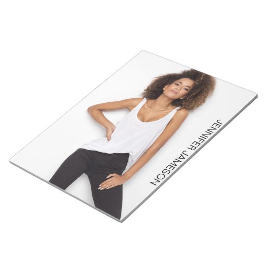 タレントオートグラフメモ帳8.5x11アクターのヘッドショット ノートパッド (アングル)