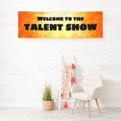 タレントショーへようこそ黄色とオレンジ 横断幕 (インサイチュ)