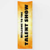 タレントショーへようこそ黄色とオレンジ 横断幕 (縦)
