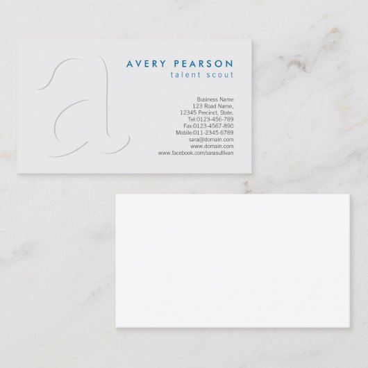 タレントスカウトエンターテイメントエレガントシャドウモノグラム 名刺 (正面/裏面)