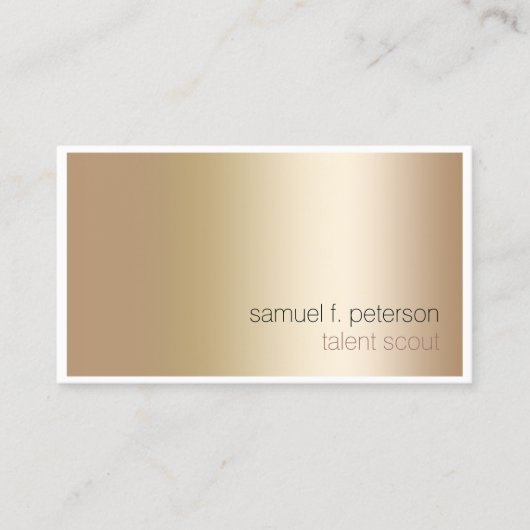 タレントスカウトエンターテイメントサーエレガントビス金ゴールド 名刺 (正面)
