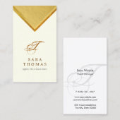 タレントマネージャーのエンターテイメントエレガント金ゴールドポイント 名刺 (正面/裏面)