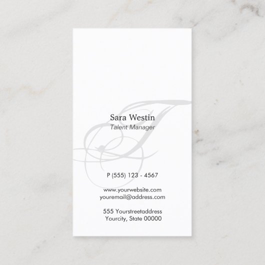 タレントマネージャーのエンターテイメントエレガント金ゴールドポイント 名刺 (裏面)