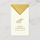 タレントマネージャーのエンターテイメントエレガント金ゴールドポイント 名刺 (正面)