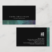 タレントマネージャーターコイズ抽象芸術のグラデグランジーション 名刺 (正面/裏面)