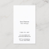 タレントマネージャーダブルストライプ金ゴールドエレガントホワイト 名刺 (裏面)