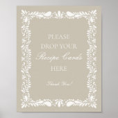 タレーラ・タイル ベージュ スペイン 料理をシェアする ウェディング・ブランド ポスター (正面)