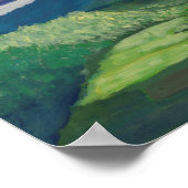 タロイフィールズハナレハワイ油絵 ポスター (角)