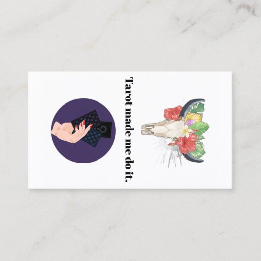 タロットが私にやらせた 名刺 (正面)