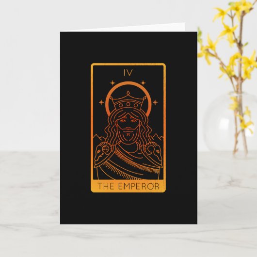 タロットで天皇を恐れる女性用カードシャツ カード (黄色い花)