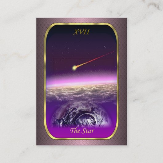 タロットのプロフィールカード-星カード 名刺 (正面)