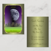 タロットのプロフィールカード-月 名刺 (正面/裏面)