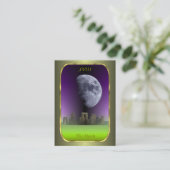 タロットのプロフィールカード-月 名刺 (スタンド正面)