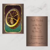 タロットのプロフィールカード- Wheel of Fortune 名刺 (正面/裏面)