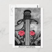 タロットの刀剣エース ポストカード (正面/裏面)