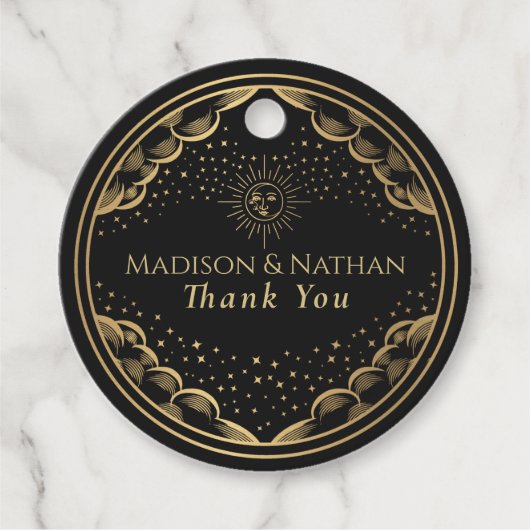 タロットの太陽と月結婚の フェイバータグ (正面)