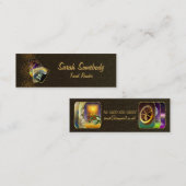 タロットの読者小型ビジネスプロフィールカード スキニー名刺 (正面/裏面)