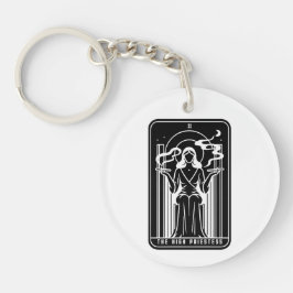 タロットの高い女性雑草喫煙オカルト キーホルダー