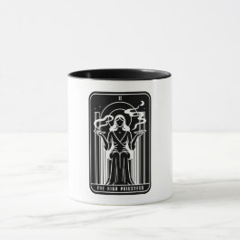 タロットの高い女性雑草喫煙オカルト マグカップ