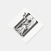 タロットの高い巫女雑草喫煙オカルト スタンダードカクテルナプキン (角)