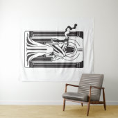 タロットの高い巫女雑草喫煙オカルト タペストリー (インサイチュ(横))