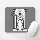 タロットの高い巫女雑草喫煙オカルト マウスパッド (マウス)