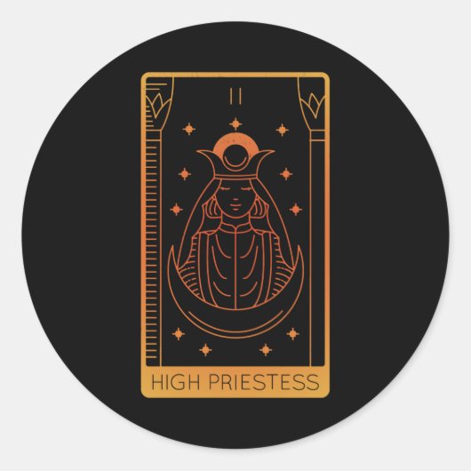 タロットの高を恐れる女性用カードシャツ ラウンドシール (正面)