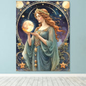 タロットインスパイア絵を描の気質 キャンバスプリント (インサイチュ (ウッドフロア))