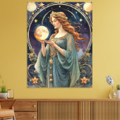 タロットインスパイア絵を描の気質 キャンバスプリント (インサイチュ (リビング))