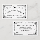 タロットインスパイアRSVPカード エンクロージャーカード (正面/裏面)