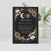 タロットウェディングレセプションカードスピリチュアルサンムーン 招待状 (スタンド正面)