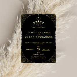 タロットエレガントゴールドフォイル結婚式招待状 箔招待状