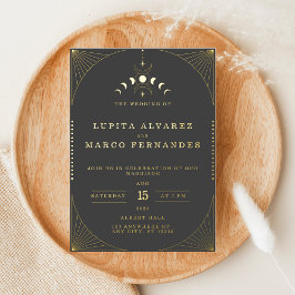 タロットエレガントゴールドフォイル結婚式招待状 箔招待状