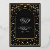 タロットエレガント卒業写真アナウンスメントカード 箔招待状 (裏面)