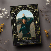 タロットエレガント卒業写真アナウンスメントカード 箔招待状