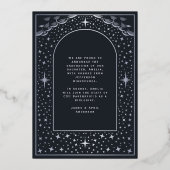 タロットエレガント卒業写真アナウンスメントカード 箔招待状 (裏面)